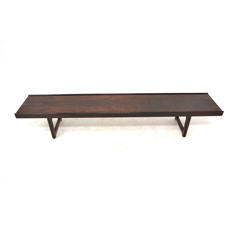 Vintage minimalist rosewood coffee table "Krobo" by Torbjørn Afdal, Norway 1960