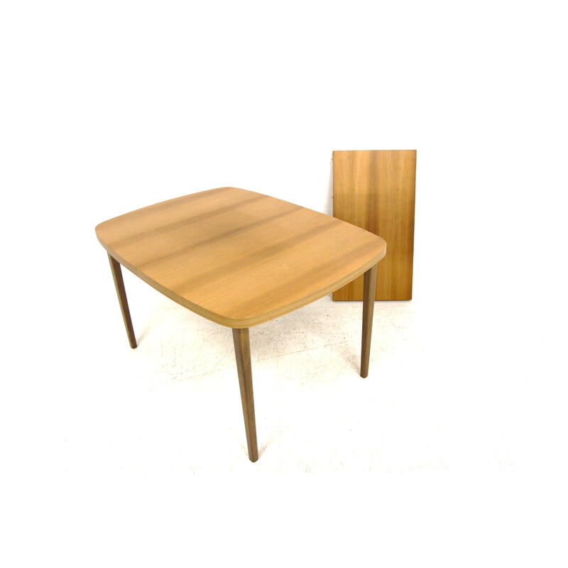 Scandinavian vintage walnut table, Sweden 1960