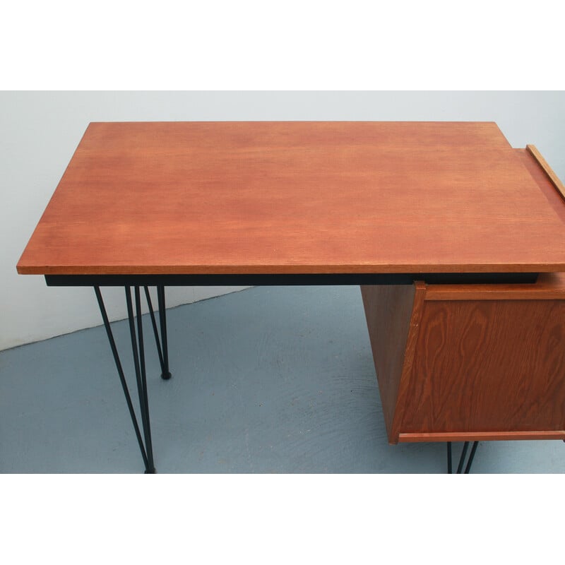 Vintage teak desk by Tijsseling for Tijsseling Nijkerk, Netherlands 1950s
