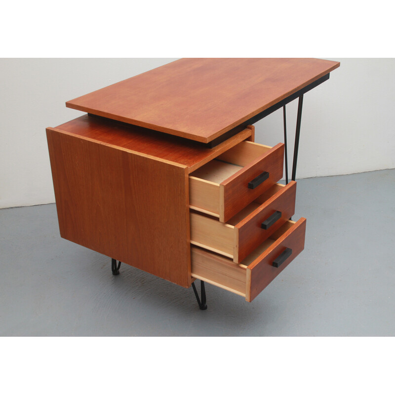 Vintage teak desk by Tijsseling for Tijsseling Nijkerk, Netherlands 1950s