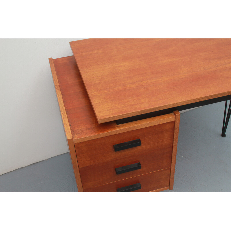 Bureau vintage en teck par Tijsseling pour Tijsseling Nijkerk, Pays-Bas 1950