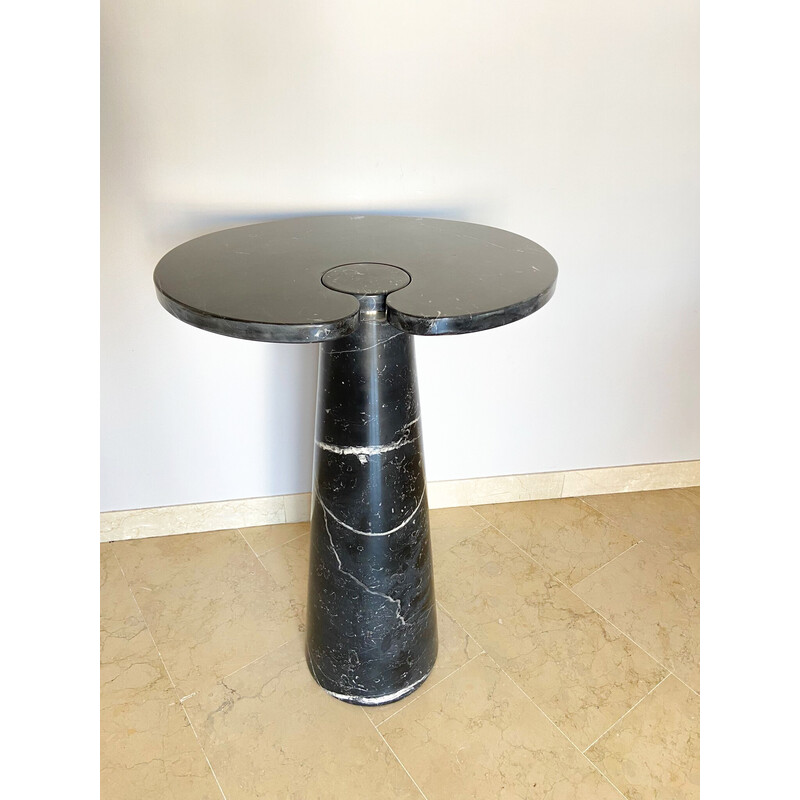 Vintage black marble coffee table, Italy 1970s