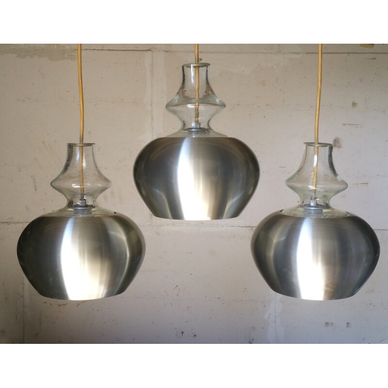 Set of 3 hanging lamps model B-1002 Carthago edition Raak Amsterdam - 1970s