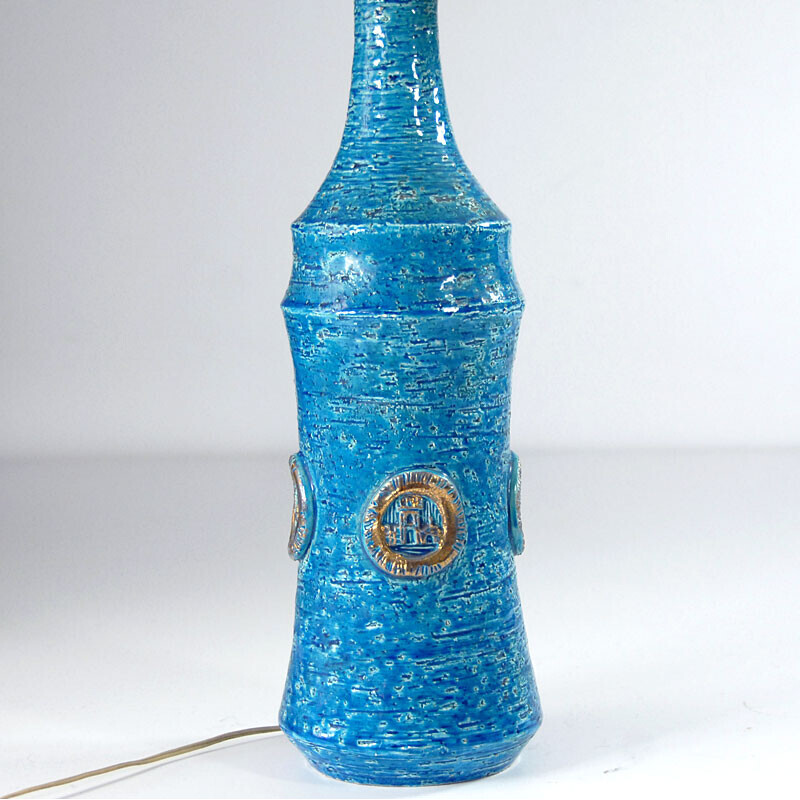 Lámpara de sobremesa de cerámica vintage de Aldo Londi para Bitossi, años 60