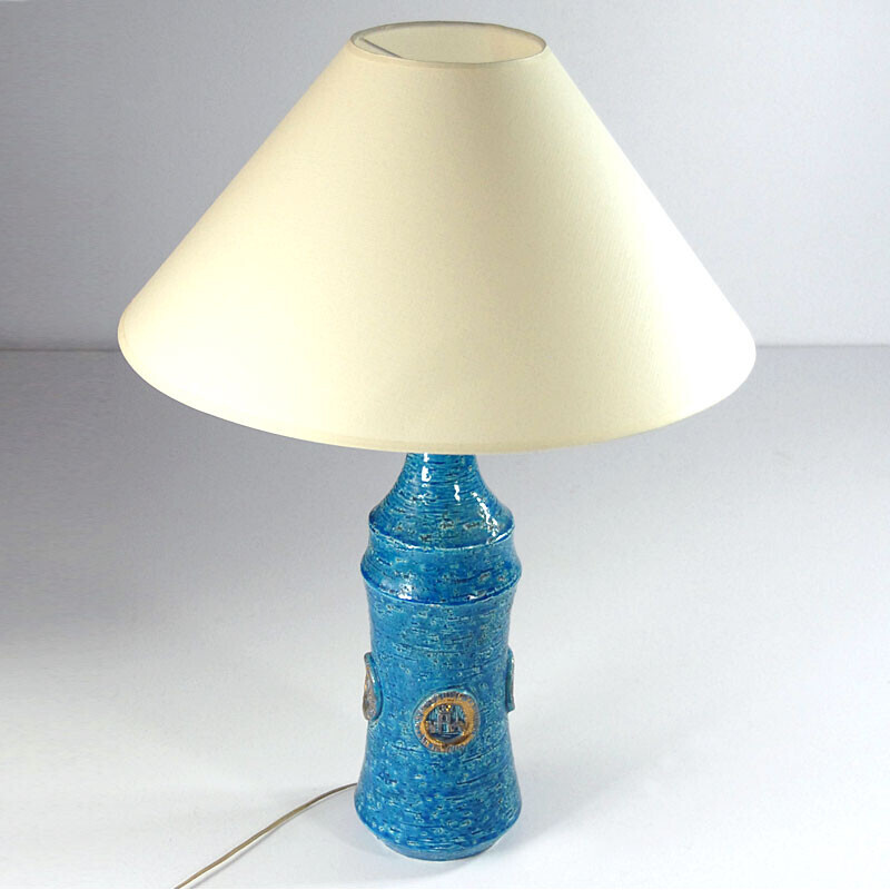 Vintage ceramic table lamp by Aldo Londi for Bitossi, 1960s