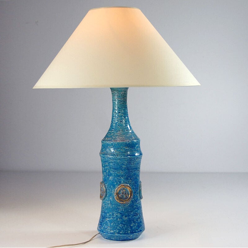 Vintage ceramic table lamp by Aldo Londi for Bitossi, 1960s