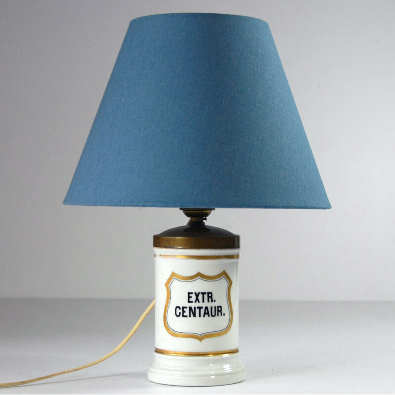 Lampe de table vintage en porcelaine, France 1950