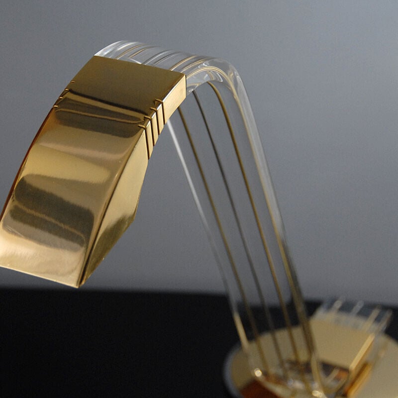 Vintage plexiglass desk lamp by Relco Milano, Italy 1980