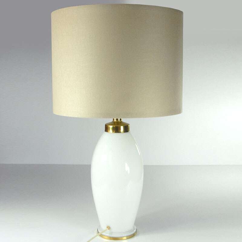 Vintage glass table lamp for Ikea, 1980s