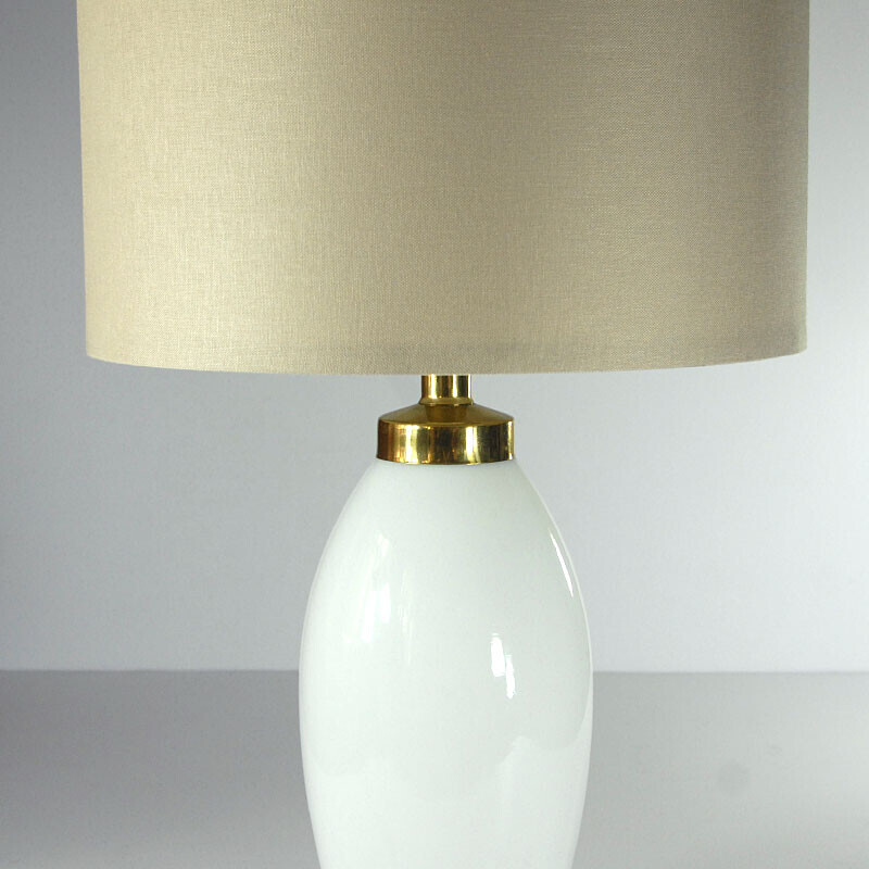 Vintage glass table lamp for Ikea, 1980s