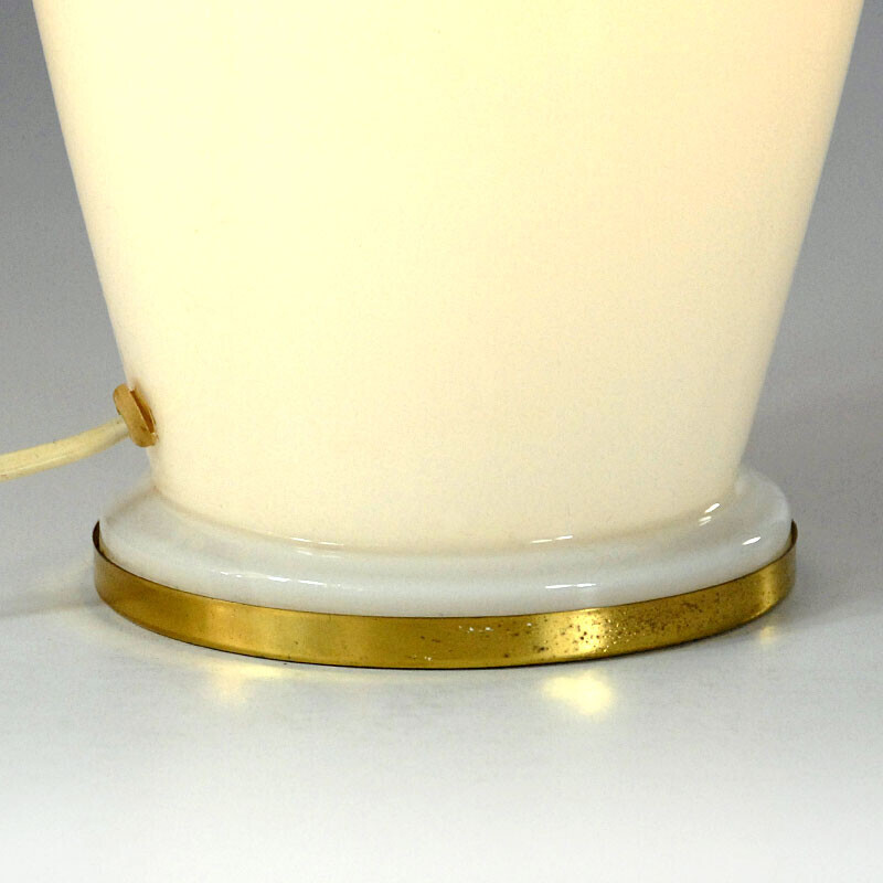 Lámpara de sobremesa vintage de cristal de Ikea, años 80