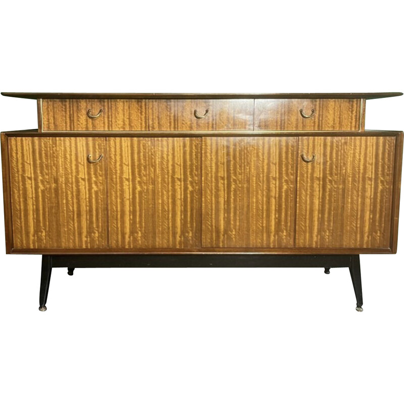 Vintage credenza in tola mahogany with brass hardware by Ernest Gomme for G-Plan, 1960s