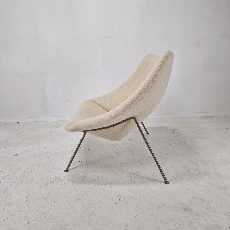 Fauteuil vintage Oyster avec ottoman par Pierre Paulin pour Artifort, 1960