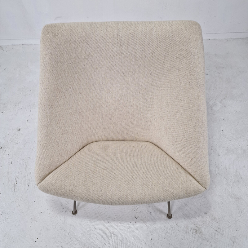 Poltrona Oyster vintage con pouf di Pierre Paulin per Artifort, 1960