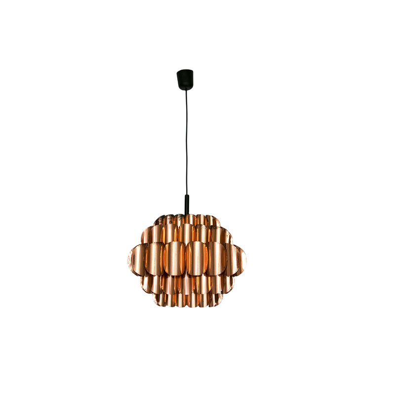 Mid-century copper pendant lamp by Thorsten Orrling for Temde, 1950s