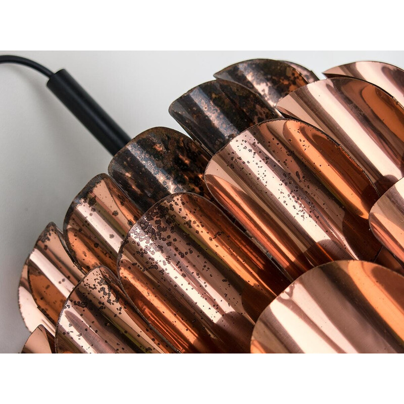 Mid-century copper pendant lamp by Thorsten Orrling for Temde, 1950s