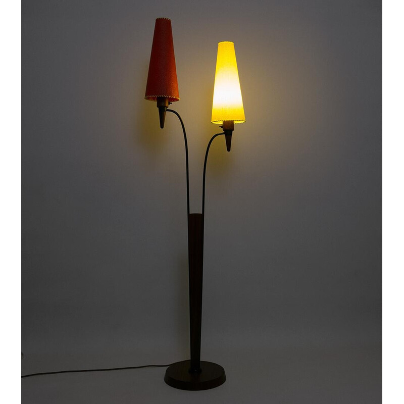 Lámpara de pie escandinava de mediados de siglo, años 50
