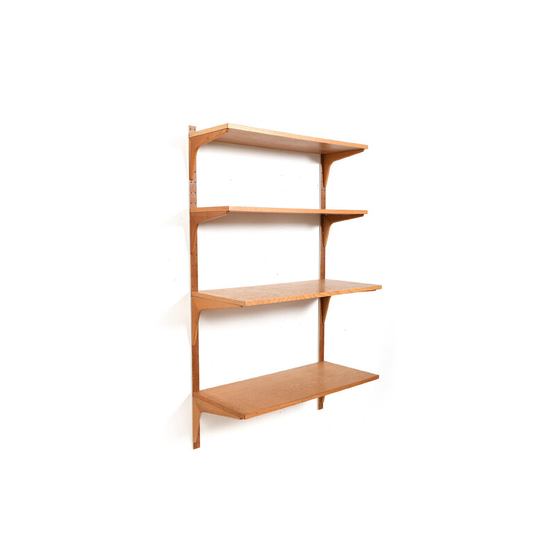 Danish vintage oakwood shelf system by Hg Furniture, 1960s