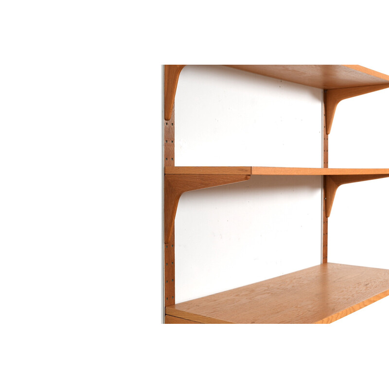 Danish vintage oakwood shelf system by Hg Furniture, 1960s