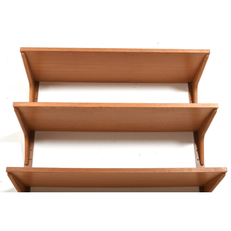 Danish vintage oakwood shelf system by Hg Furniture, 1960s