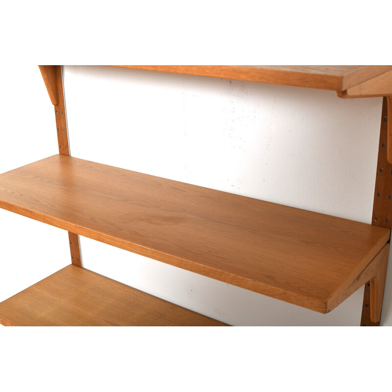 Danish vintage oakwood shelf system by Hg Furniture, 1960s