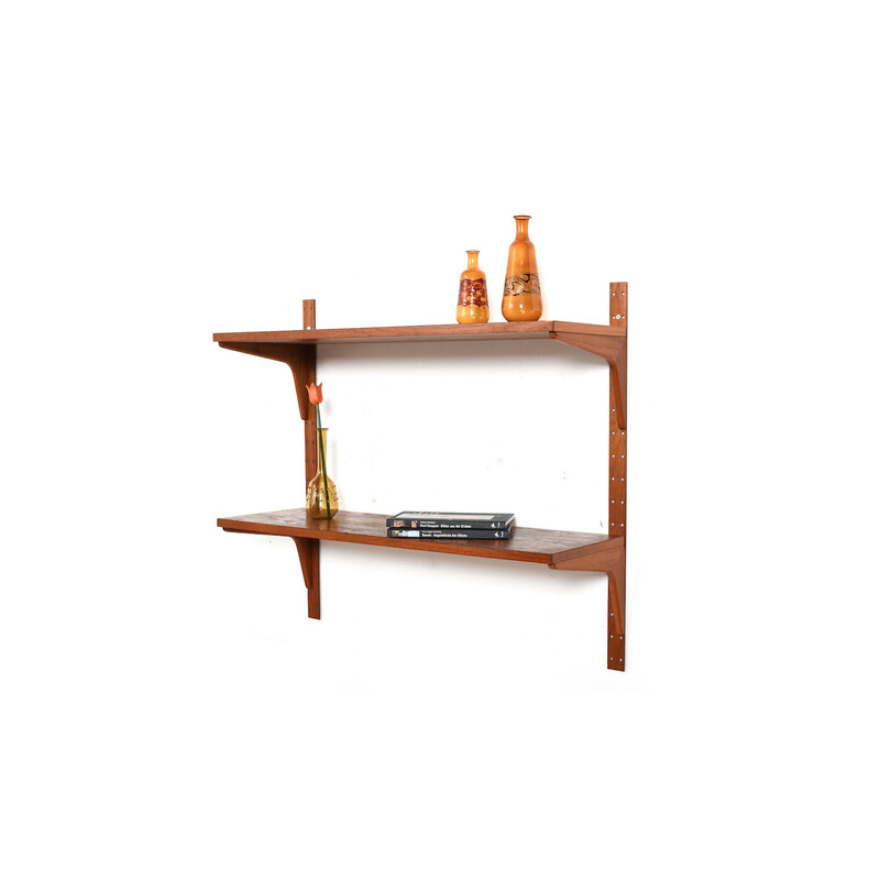 Vintage teak shelf system by Hg Furniture, Denmark 1960s