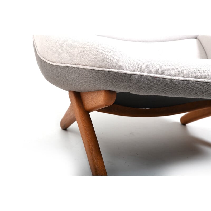 Vintage armchair model 'Ml91' with ottoman by Illum Wikkelsø for A. Mikael Laursen, 1950