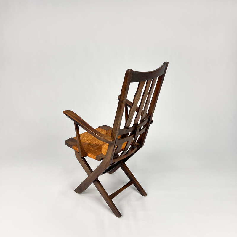 Cadeira lateral francesa ajustável, meados do século 1950