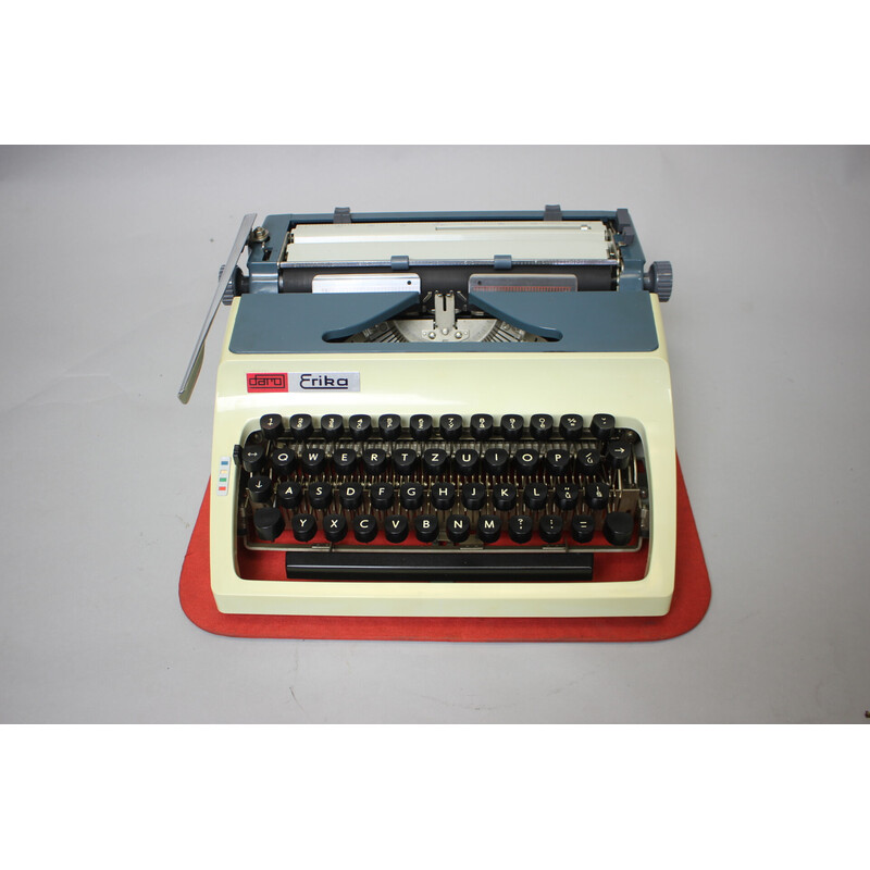 Máquina de escrever Vintage Daro erika, Alemanha 1965