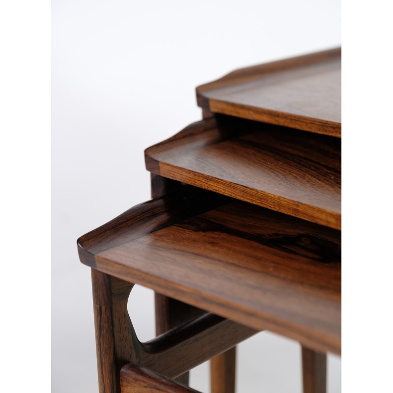 Vintage rosewood nesting tables for Heltborg Møbler, 1960s