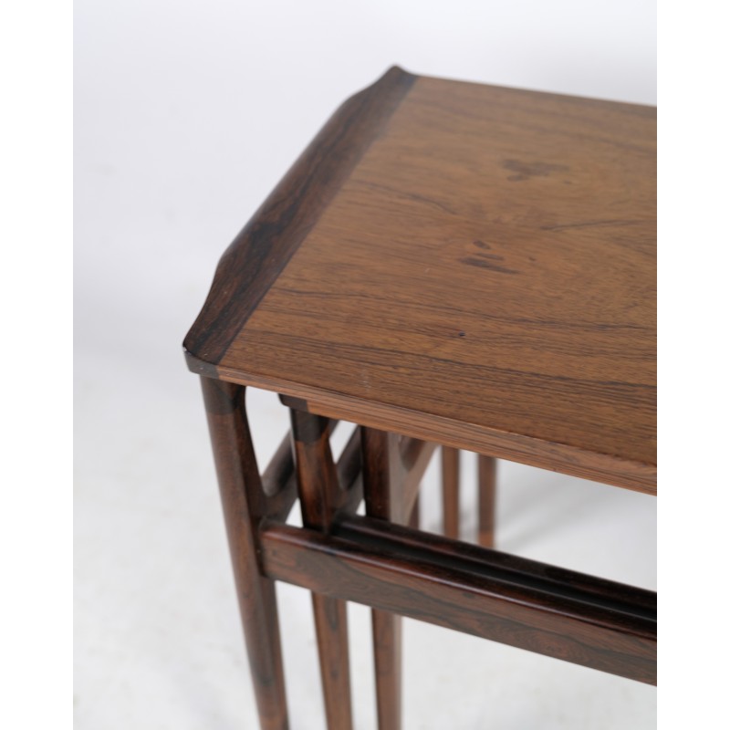 Vintage rosewood nesting tables for Heltborg Møbler, 1960s