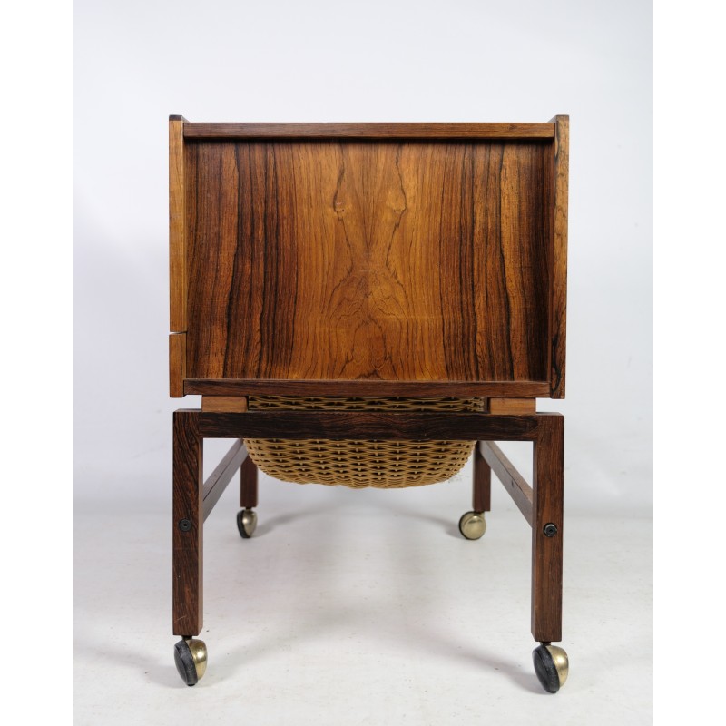 Vintage rosewood sewing table, Denmark 1960s