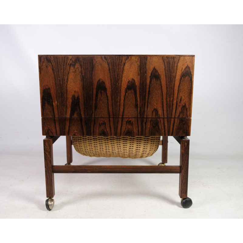 Mesa de costura Vintage Rosewood, Dinamarca Anos 60