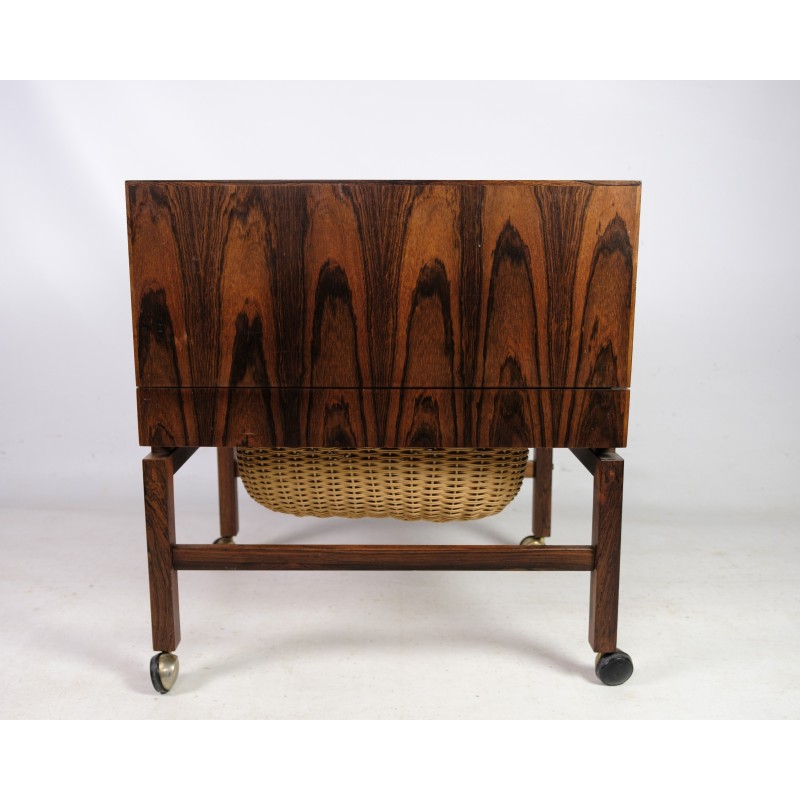 Vintage rosewood sewing table, Denmark 1960s