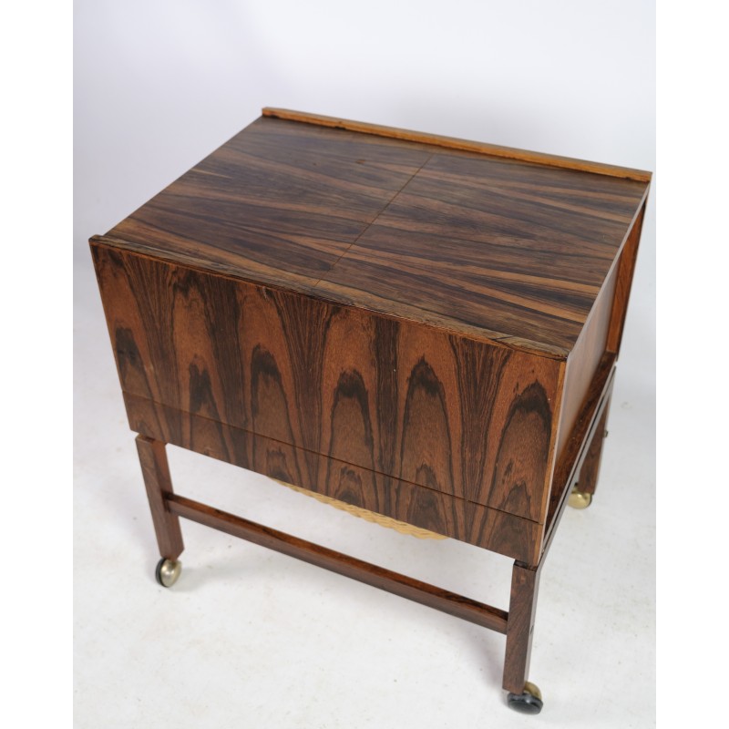 Vintage rosewood sewing table, Denmark 1960s