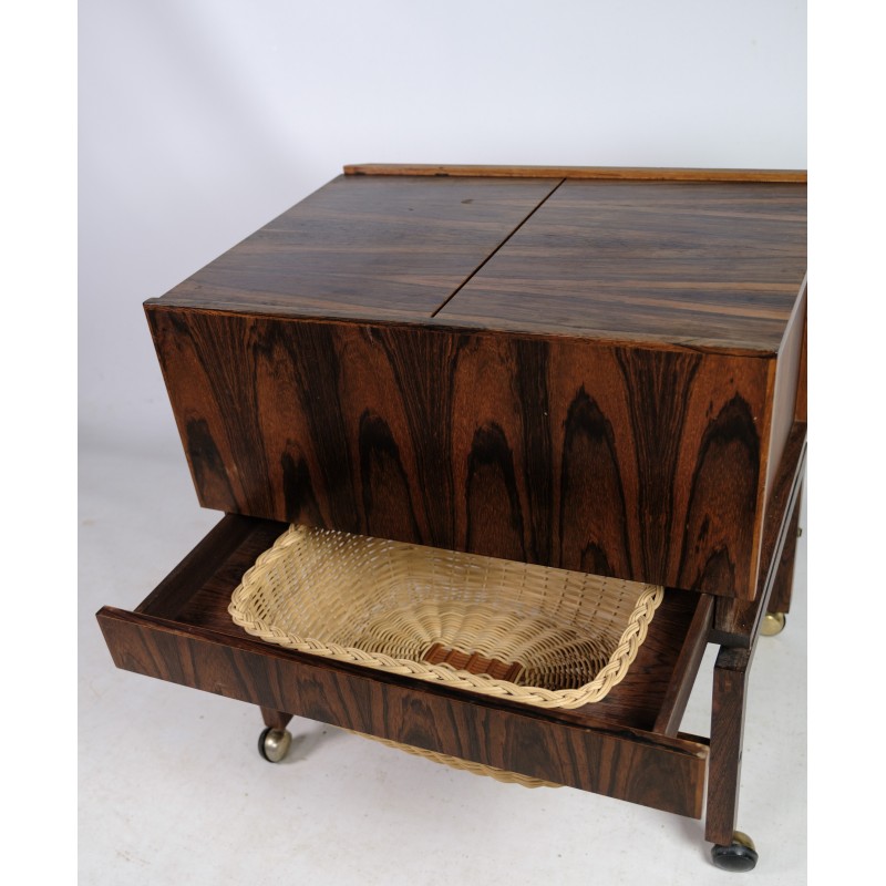 Vintage rosewood sewing table, Denmark 1960s