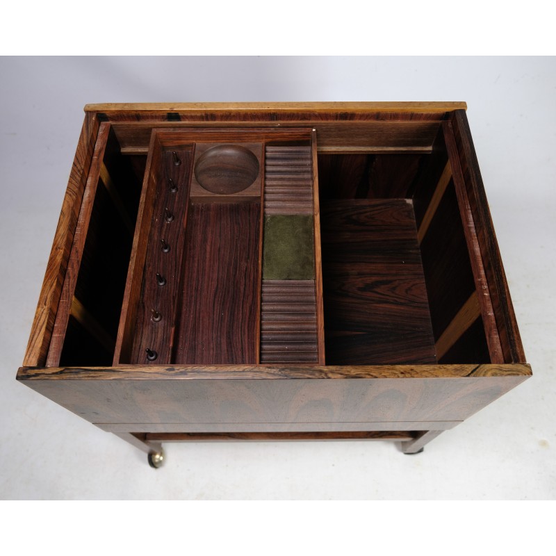 Vintage rosewood sewing table, Denmark 1960s