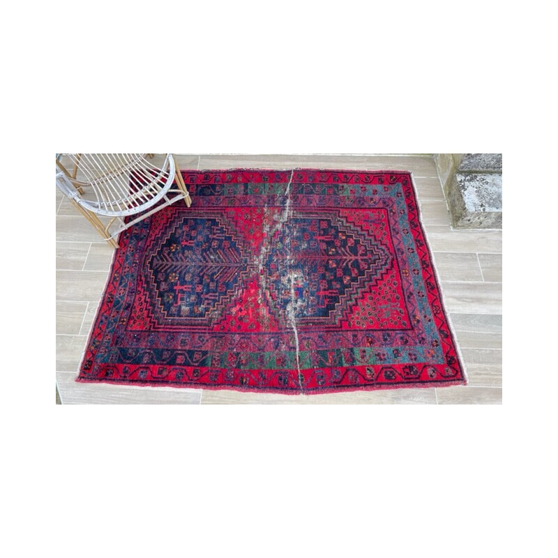 Vintage wollen levensboom tapijt
