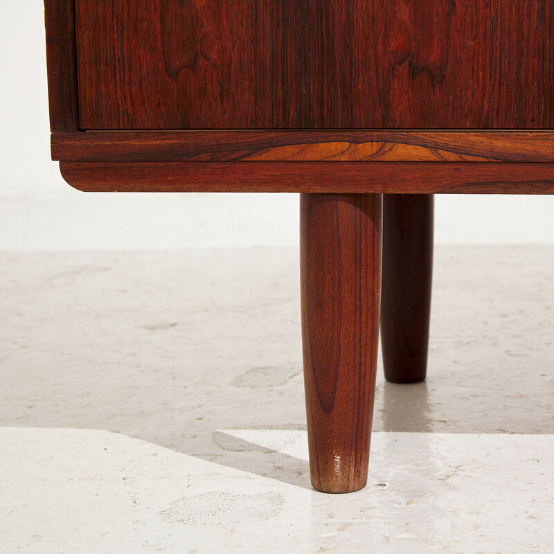 Danish vintage rosewood sideboard with two sliding doors, 1970s