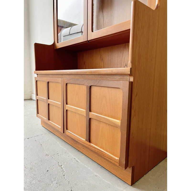 Vintage Nathan teak and glass wall unit