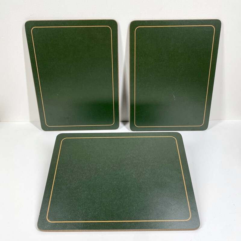 Set of 3 vintage coasters Cloverleaf, England 1980