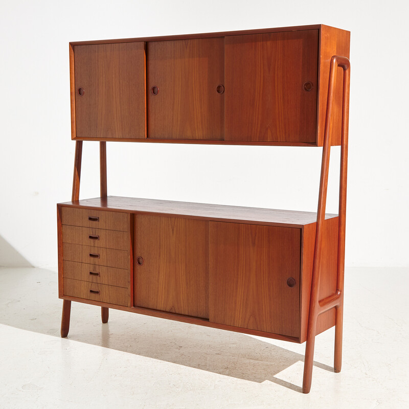 Deens vintage model 3 teakhouten dubbel dressoir van Gunni Omann voor Oman Junn Møbelfabrik