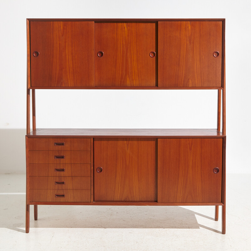 Danish vintage model 3 teak double sideboard by Gunni Omann for Oman Junn Møbelfabrik