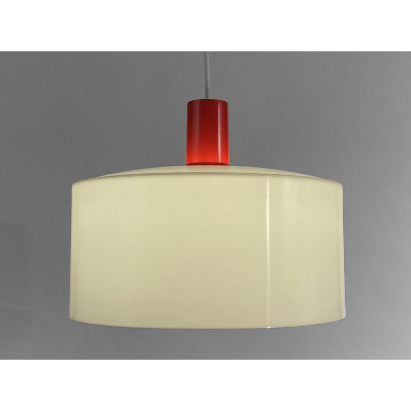Lámpara colgante minimalista vintage de plástico, Suecia años 70