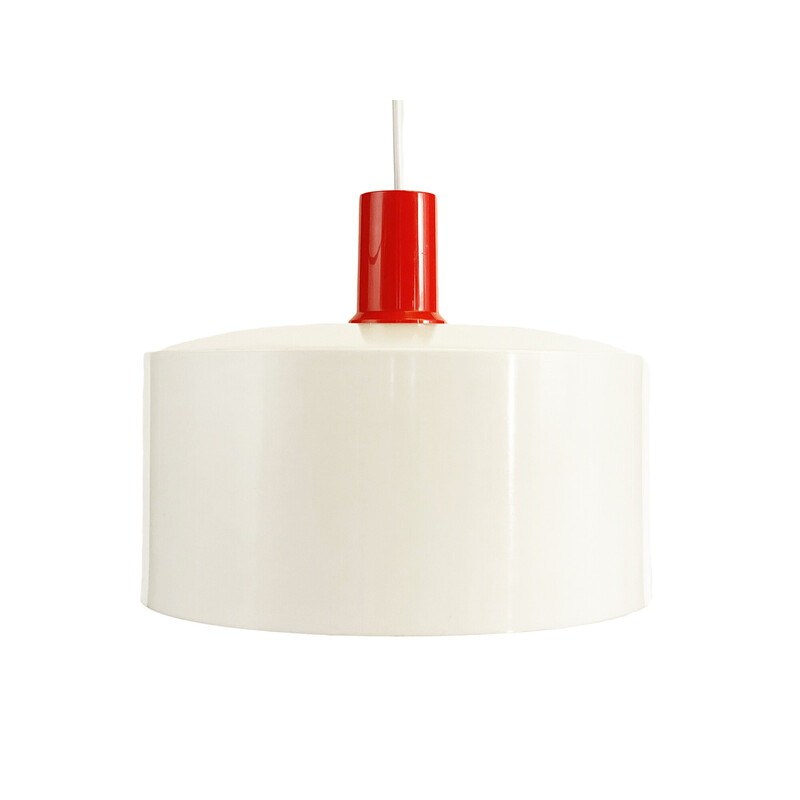Lámpara colgante minimalista vintage de plástico, Suecia años 70