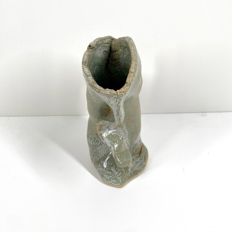 Vintage vaso de cerâmica orgânica de Peter, 1996