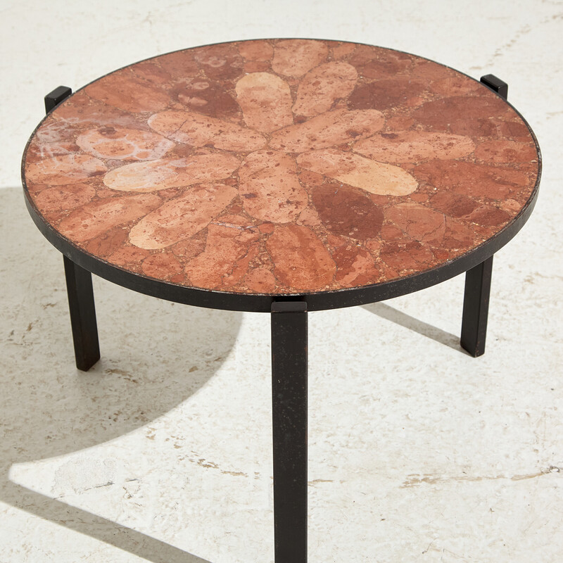 Table basse vintage en pierre calcaire, 1970