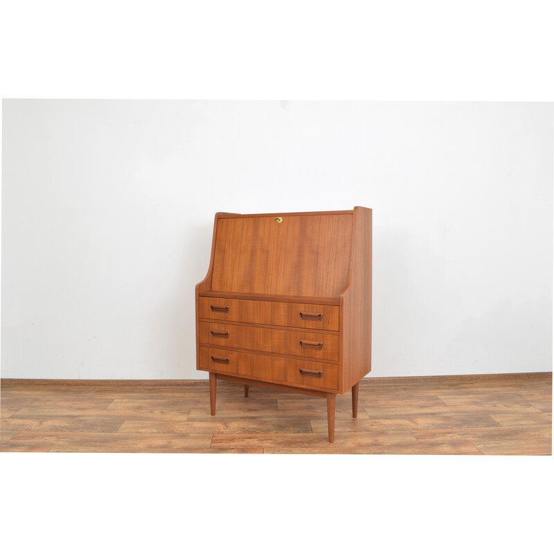 Mid-century Danish teak secretary by Gunnar Nielsen for Tibergaard, 1960s