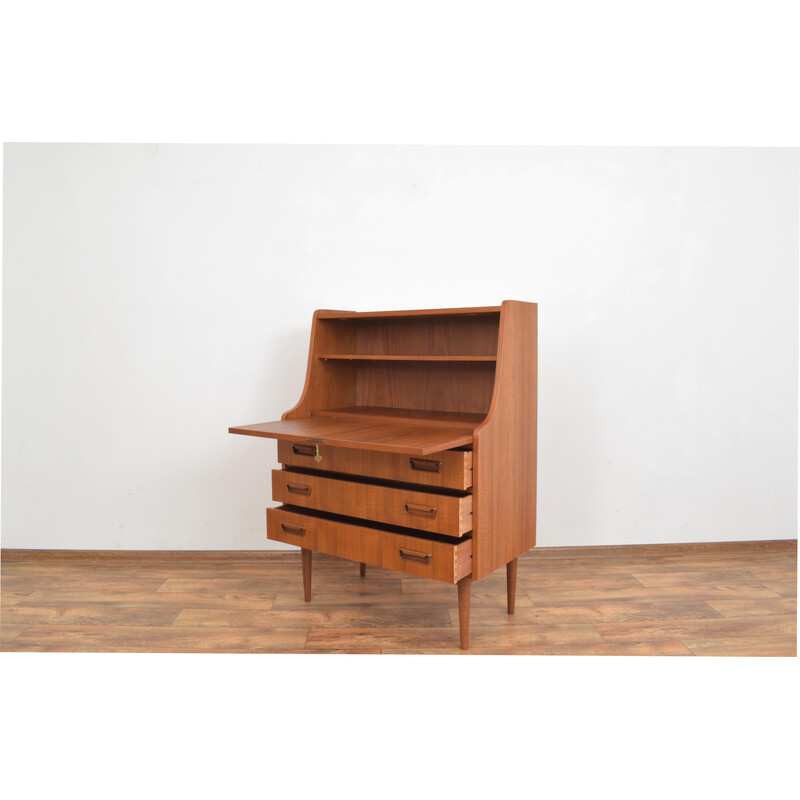 Mid-century Danish teak secretary by Gunnar Nielsen for Tibergaard, 1960s