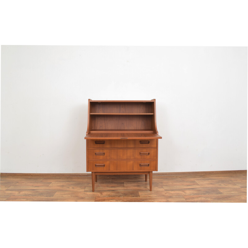 Mid-century Danish teak secretary by Gunnar Nielsen for Tibergaard, 1960s